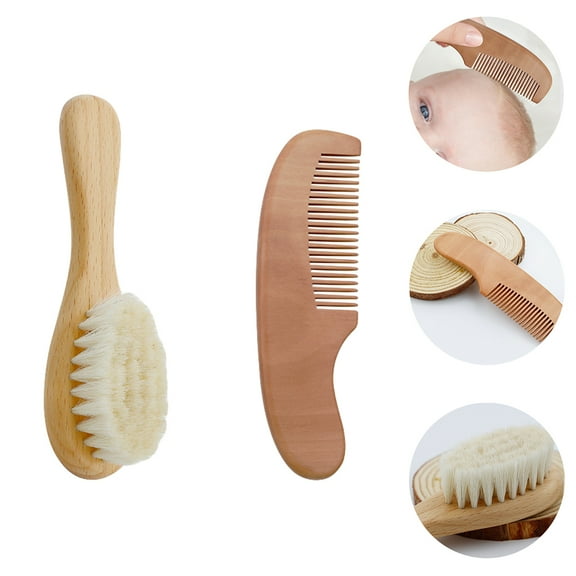 ROSENICE  Baby Bath Brush Detangle Hair Kids Detangler Brushes Newborn Khaki