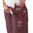 thumbnail image 2 of Silverts Women Track Open Side Pant, 2XL Plus Size, Black, 2 of 2
