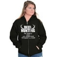 thumbnail image 3 of Deer Hunting Definition Antlers Unisex Fleece Graphic Zip Up Hoodie Brisco Brands 2X, 3 of 5
