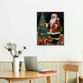 thumbnail image 2 of PIKWEEK  African American Santa Canvas Wall Art Print, Christmas Home Decor Artwork,  16x20 in, 2 of 4