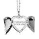 thumbnail image 1 of Frase corta de estudiar geografía Alas de ángel collar colgante regalo de moda Unbranded M, 1 of 3