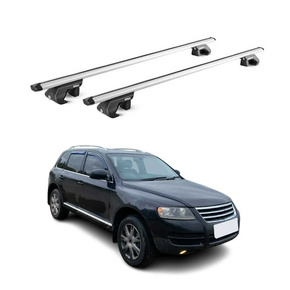 OMAC Roof Rack Cross Bars Luggage Carrier for VW Touareg 2004-2018 Alu Grey 2Pcs