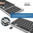 thumbnail image 4 of GHSDFBB Clavier Bluetooth Sans Fil Rechargeable : Clavier Ergonomique pour MacBook/Apple/Windows/ordinateur Portable/ipad Ultra Mince Compact pour Maison, Bureau, Voyage, 4 of 7