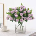 thumbnail image 2 of Yooshoverk Mini Silk Rose Faux Flowers, No-Fade Arrangements for Living Room Decor, 2 of 6