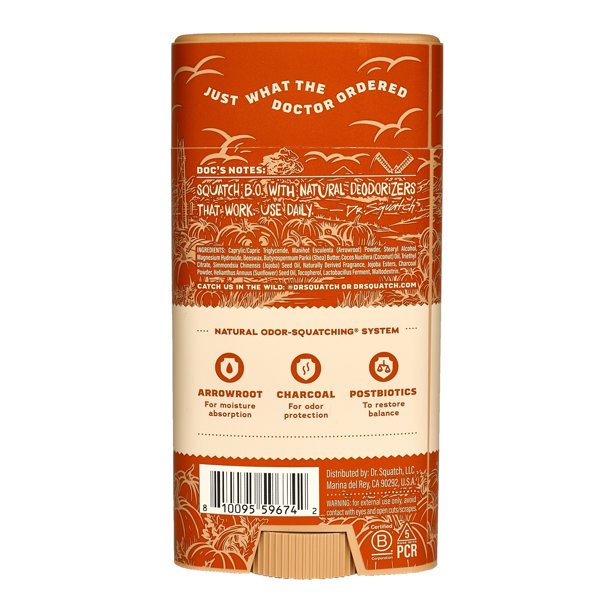 Dr. Squatch Pumpkin Deodorant | Deodorants for beauty supply