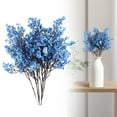 thumbnail image 2 of Baby Breath Artificial Flowers Gypsophila Bouquets for Wedding Centerpieces, Home Farmhouse Decor, Real Touch Silk Floral Arrangements Blue, 2 of 9