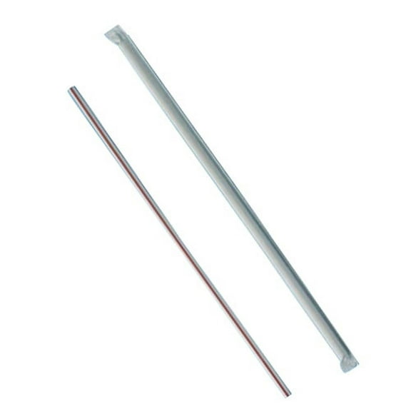 MarketPro Wrapped Jumbo Straw Clear, 10.25" Length | 500/Pack, 4 Pack/Case