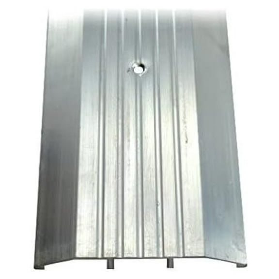 4" x 36" Aluminum Threshold - 4" Wide Corrugated 1/2" High Transition Strip - Doorway Threshold Replacement for Interior/Exterior - Silver Finish