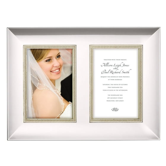 Lenox Jubilee Pearl Double Invitation Frame