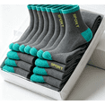 thumbnail image 6 of lcziwo Men's Sport Socks Cotton Crew 10 Pairs Elastic Cuff Running Athletic Sock Pack Moisture Wicking Breathable US Size 37-45, 6 of 7