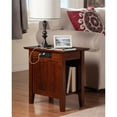thumbnail image 3 of AFI Nantucket Table d'Appoint en Bois Massif avec Chargeur USB, Noyer, 3 of 10