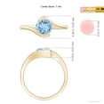 thumbnail image 5 of ANGARA Natural Semi Bezel-Set Solitaire Round 1.12 ct Aquamarine Bypass Ring in 14K Yellow Gold for Women (Size-7mm) | March Birthstone, Anniversary, Jewelry Gift for Women | Natural Aquamarine Ring, 5 of 10