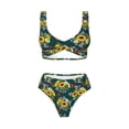 thumbnail image 4 of Daiia Sunflowers Women's Bikini Set Two Piece Swimsuit High Waisted Bikini Adjustable Straps Bikini Perfect for Beach, Pool, and Summer Vacation-XX-Large, 4 of 9