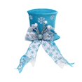 thumbnail image 2 of Christmas Tree Topper Blue Shiny Sequins Top Hat Christmas Tree Top Decoration Sparkling Celebration Party Ornament, 2 of 7
