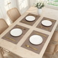 thumbnail image 2 of Unique Bargains Set of 8 Washable Wipeable Heat Resistant Table Placemat Champagne 18x12in, 2 of 6