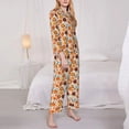 thumbnail image 3 of Picia Hot Fresh Pizza Pattern Women’s Long-Sleeve Sleepwear Set - Soft 2-Piece Loungewear with Pockets, Comfy PJs for Relaxing Nights-Small, 3 of 7