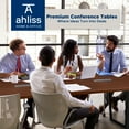 thumbnail image 5 of Sturdy Conference Table With Cable Management Grommets By Ahliss- Modern Rectangle Office Meeting Table With Wood Tabletop And Metal Frame & Legs- Easy Assembly Boardroom Table, 5 of 8