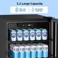 thumbnail image 2 of Auseo 130 Can Beverage Refrigerator, Mini Fridge with Glass Door and Digital Touch Screen, Adjustable Drink Cooler for Office/Kitchen/Bar, 2 of 9