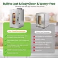 thumbnail image 4 of Commercial Food Dehydrator Machine, 1500W Jerky Dehydrators with 20 Stainless Steel Large Trays, 194°F Temperature Control & 24H Timer Food Dryer for Fruit Meat Herb Dog Treats, 4 of 8