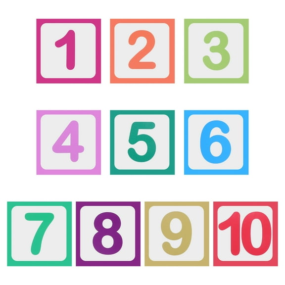WEUVEB Number Game Floor Stickers PVC Anti-Slip Multi-Color for Playroom Classroom