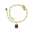 thumbnail image 1 of Delight Jewelry Silvertone Red Tree Frog in Shadow Box Gold-tone Paw Infinity Link Chain Bracelet, 6"+2" Extender, 1 of 3