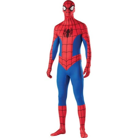 Mens Spiderman Second Skin Halloween Costume (Best Halloween Costumes For Men With Beards)