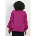 thumbnail image 2 of Avenue Women's Plus Size Ivana Contrast Bell Sleeve Top, 2 of 2