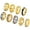 Yellow, variant on 9Pcs Stainless Steel Band for Men Women Fidget Spinning Black Engagement Ring Set Size 11