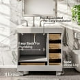 thumbnail image 5 of Eviva Acclaim 28" Gray Transitional Bathroom Vanity w/ White Carrara Top, 5 of 6