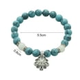 thumbnail image 5 of Soumake Women Bracelet Faux Turquoises Luminous Floral Jewelry Elastic Beads Bangle Jewellery Gift Fashion, 5 of 8
