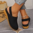 thumbnail image 5 of Fashion Clogs for Women Wedge Sandals with Ankle Strap Mesh Breathable Round Toe Slip On Shoes with Arch Support 43, 5 of 5