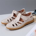 thumbnail image 6 of AUDeals Women's Orthopedic Fisherman Sandals, Closed Toe Hollow Out Shoes with Adjustable Ankle Strap Comfort (Beige, 8), 6 of 9