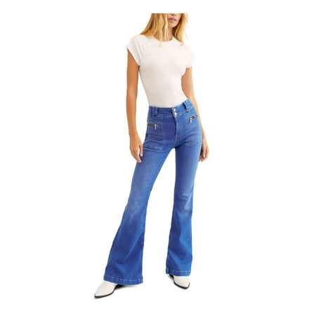 FREE PEOPLE Womens Blue Jeans Size 30 Waist