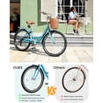 thumbnail image 2 of MOPHOTO 26'' 7 Speed Beach Cruiser Bike Bicycle for Women with Basket & Lock, Lightweight Step Through City Bikes, Commuter Bicycle for Adults Ladies, 2 of 8