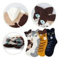 thumbnail image 3 of 4 pares de calcetines de algodón con forma de gato para mujer: calcetines térmicos, cálidos y divertidos para mujer | Calcetines de mujer de primera calidad, tallas 3 a 7 del Reino Unido |, 3 of 5