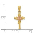 thumbnail image 4 of 14kYellow Rose Gold Cross Flower Design Pendant, 4 of 4