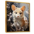 thumbnail image 2 of Designart "Curious Rodent in Meadow Mouse" Animals Framed Wall Art - Modern White Rodent Entryway Framed Wall Art, 2 of 6