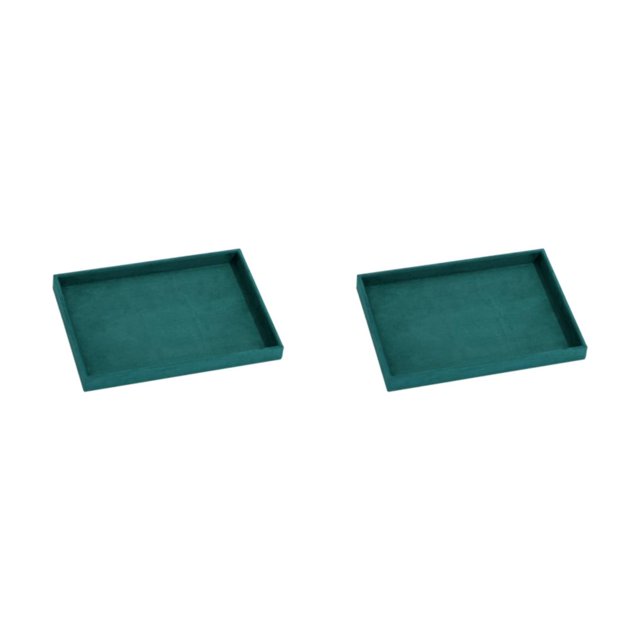 Baohd Exquisite Craft And Scratch-proof Showcase Jewelry Trays For Bangles And Watch Green 2Set