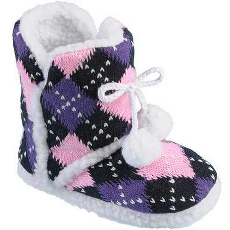 Brinley Co Kids' Pom Pom Slipper Boots