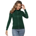 thumbnail image 5 of Aibrou Womens Zip Up Long Sleeve Open Front Knit Cardigan Sweater, 5 of 10