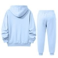 thumbnail image 4 of GrmtClth Track Suits Mens 2 Piece Fashion Full Zip Hoodies Soft Comfy Long Sleeve Athletic Outfits Light Blue XXL, 4 of 6