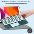 thumbnail image 3 of Portable Wireless Bluetooth Keyboard with Touchpad, Ultra-Thin Rechargeable Bluetooth Keyboard Mini with trackpad Round Key for iPad pro/iPad/iOS/Android (Dark green), 3 of 8