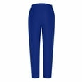 thumbnail image 5 of WCMZJ Linen Pants for Women 2025 Plus Size Trendy Solid Spring Summer Gauze Pants Casual Elastic Waist Comfy Trousers Blue XL, 5 of 7