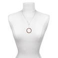 thumbnail image 3 of Delight Jewelry Acrylic 1 1/2" Ring Rose Goldtone Silver tone Elegant Infinity Lariat Necklace, 3 of 4