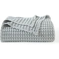 thumbnail image 2 of Sheetsnthings Cozy Viscose from Bamboo-Cotton Blend Waffle Blanket (King/Calking Size 110x96 , Grey) Lightweight and Breathable for Year Round Use, 2 of 3