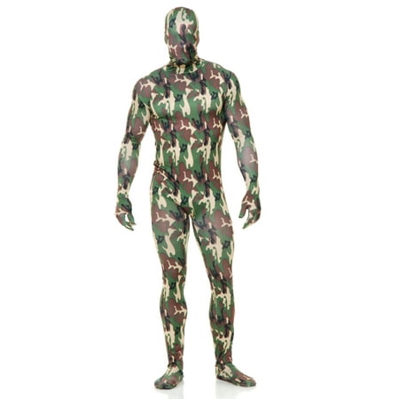 Adults Mens Womens Army Camouflage Print Bodysuit