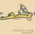 thumbnail image 1 of Long Beach Island, New Jersey, Vintage Map (square) 4 of 4 (36x54 Giclee Gallery Art Print, Vivid Textured Wall Decor), 1 of 3