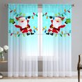thumbnail image 1 of Goory Rideaux de Noël Luxe 2 Pcs Draperies Texturées en Lin Décoration Maison Rideau de Fenêtre Poche de Tringle Style Chambre-2 L:30 Pouces x H:65 Pouces, 1 of 6