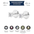thumbnail image 5 of Unique Moments IGI Certified 1/2 Ctw Emerald 14k White Gold Diamond Stud Earrings for Women (E-F,VS2), 5 of 6