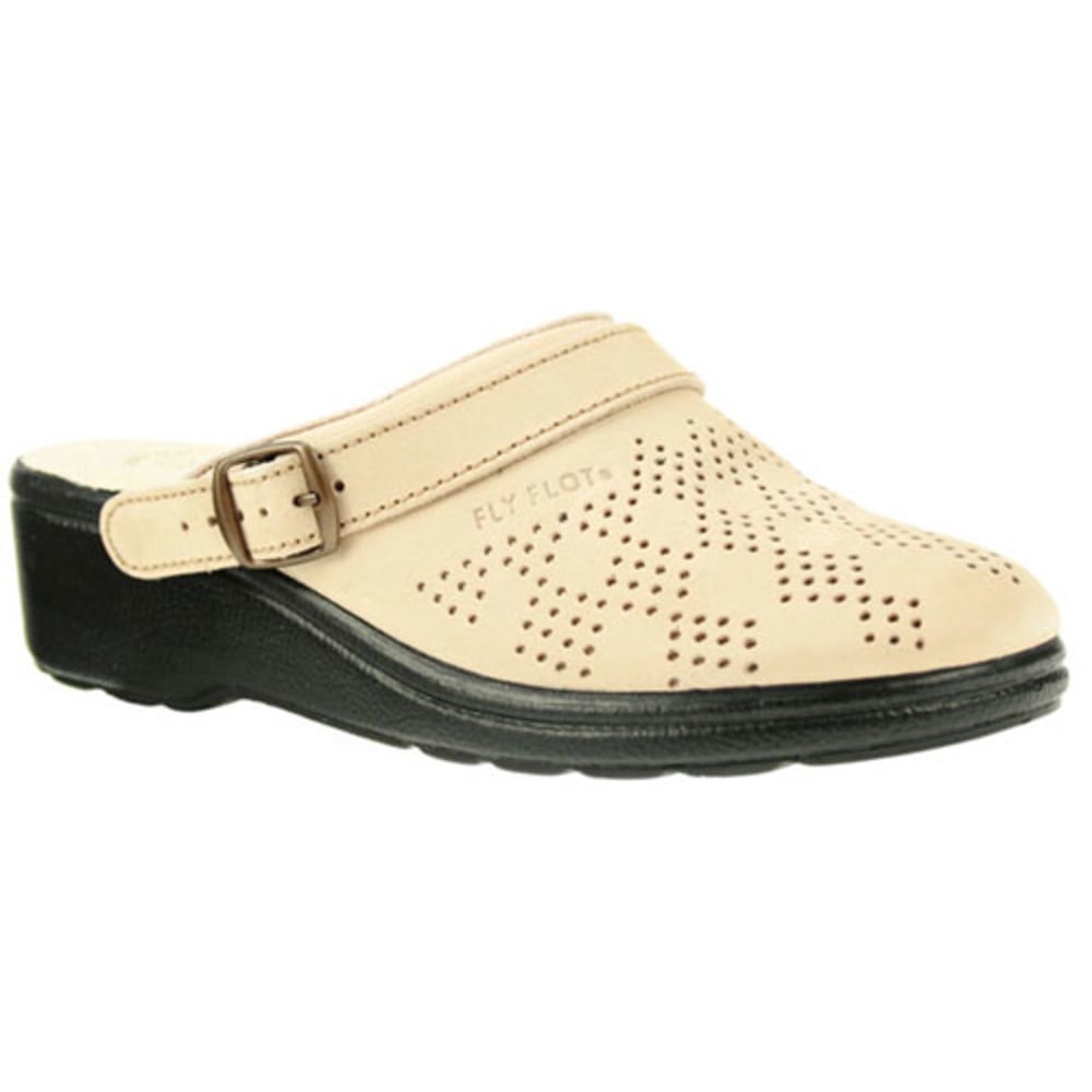 fly flot leather clogs